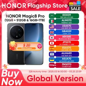 글로벌 버전 HONOR Magic8 Pro 5G AI 매직 8 프로 스마트폰 스냅드래곤 8 엘리트 5세대 6.71인치 OLED 스크린 7100mAh 배터리 100W