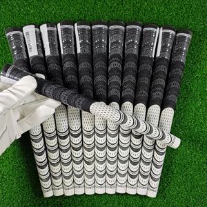 화이트 골프 아이언 그립 세트 표준 미드사이즈 고무 면사 멀티 컴파운드 골프 클럽 그립 카본 얀 골프 그립