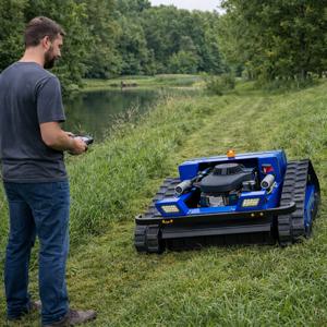 맞춤형 고무 트랙 전지형 잔디깎이 - CE EPA 승인 농업용 원격 제어 로봇 도구