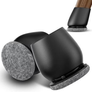 8개입 의자 다리 바닥 보호대 펠트 발 커버 15 °   두꺼운 펠트 패드가 있는 사선형 실리콘 가구 테이블 다리(하드우드용)