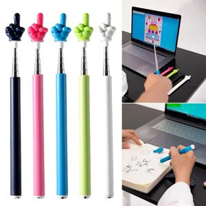스테인리스 스틸 접이식 막대 손가락 포인터 교사용 교구 어린이용 칠판 독서 지시봉 교실 용품