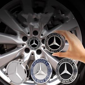 메르세데스 벤츠 AMG A E C G M R S 클래스 W176 W204 W212 GLC CLA GLA W211용 75MM 자동차 휠 센터 커버 허브 캡 교체품 4개