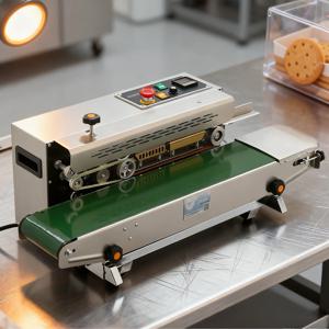 자동 전기식 봉지 밀봉 기계 식품 플라스틱 포장 밀봉기 헤비 듀티 포장 밀봉 기계 220V 연속 열 밀봉기