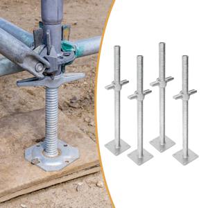 대형 윙 너트가 있는 비계용 레벨링 잭 4개, 조절 가능한 30cm 강력 지지 나사 잭, 유지 보수 및 개조용