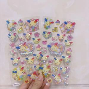 카와이 우사하나 릴리프 젤리 3D 스티커 만화 일본식 장식 수제 Diy 스티커 소녀와 소년 창의력 장난감