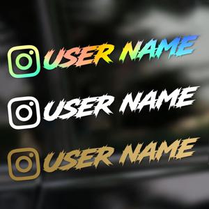 1PC 맞춤형 자동차 스티커 인스타그램 멋진 글꼴 방수 DIY 차량 창문 오토바이 자전거 스쿠터 헬멧 내구성 비닐 데칼
