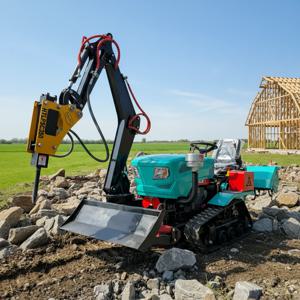 EPA 승인 35마력 미니 트랙 트랙터 프론트 로더 (농장 정원용) 다용도 어태치먼트(굴착기, 리퍼, 로터리 경운기) 빠른 배송