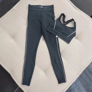 로요가 의류 스포츠 슈트 여성용 하이 엘라스틱 힙 리프팅 레깅스 얇은 피트니스 요가 팬츠 충격 방지 모아주는 스포츠 브라