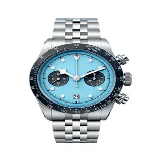 럭셔리 스포츠 남성용 자동 기계식 무브먼트 시계 블루 블랙 화이트 세라믹 사파이어 42mm