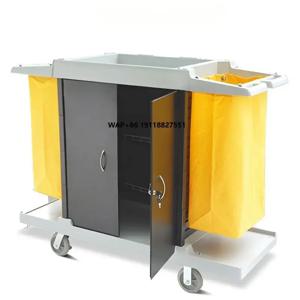 조용한 디자인의 표면이 청소가 용이한 가정용/식당용 서비스 트롤리, 하우스키핑 메이드 카트 포함