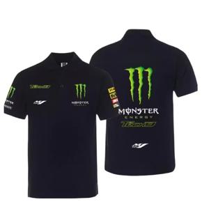 몬스터 에너지 2026 남성용 고품질 순면 폴로 셔츠, 여름용 반팔 사이클링 티셔츠