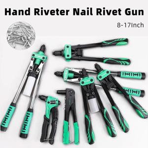 8-17인치 리벳건 가정용 수동 리베터 이중 DIY 공구 전문가급 이중 핸들 노동 절약형 풀 블라인드 리벳건