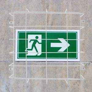 벽걸이형 스테인리스 스틸 출구 표지판 보호 커버 비상등 안전 케이지 와이어 메쉬 가드 (공공장소용)