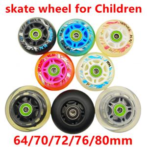 인라인 스케이트 휠 어린이 PU 휠 64mm 70mm 72mm 82A 84A 8 바퀴/많은