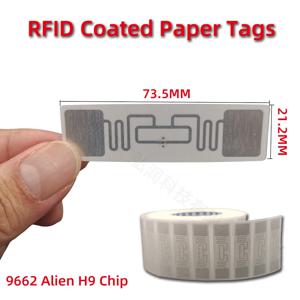 RFID UHF 태그 스티커, 860-960MHz 장거리 외계인 H9 라벨 접착제, 스포츠 타이밍 경주 차량, 10 개