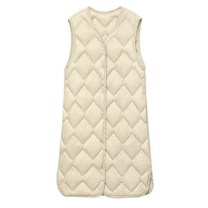 NewBang 긴 울트라 라이트 다운 조끼 여성 오리 조끼 여성 다이아몬드 따뜻한 Lighteight o-넥 코트