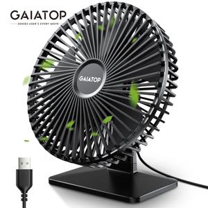 GAIATOP 데스크 팬 휴대용 USB 팬 90 °   조정 가능한 냉각 팬 음소거 3단계 조정 매우 조용함 가정용 책상 사무실에 적합
