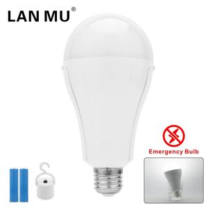 휴대용 E27 15W LED 비상 전구 1600mAh 충전식 캠핑 램프 85-265V 가정용 정전 텐트 정원 램프