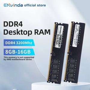 ENVINDA DDR4 PC RAM Memoria 8GB 16GB 3200MHz DIMM 데스크탑 컴퓨터 메모리 Rams 지원 없음 AMD 마더보드