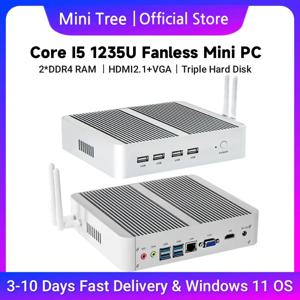 12 세대 팬리스 미니 PC i5 1235U 16GB DDR4 512G SSD 8USB Win11 홈 오피스 교육 데스크탑 미니 컴퓨터 코어 8145U HD VGA 4K