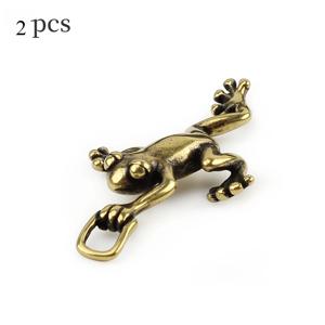 빈티지 순수 황동 등산 개구리 자동차 키 링, 걸이식 쥬얼리, 패션 구리 키 체인, 쥬얼리 액세서리, 2 개