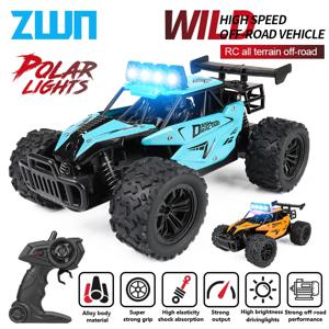 ZWN 1:16 20 KM/H RC 자동차 LED 조명 2.4G 고속 오프로드 등반 2WD 원격 제어 자동차 장난감 선물 소년 소녀 어린이