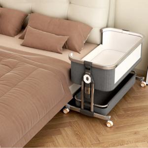 0-2 세 유아용 침대 이동식 휴대용 아기 요람 조절 가능한 높이 접이식 다기능 새 어린이 스플 라이스 퀸 침대