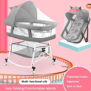 휴대용 접이식 아기 침대, 신생아용 간편한 접이식 배스넷, 다기능 이동식 카바, 침대 내 침대 배스넷