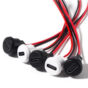 C타입 암 2 핀 USB C타입 커넥터 암 소켓, 방수 잭, 고속 충전 포트, 3A USB-C 충전기 플러그 소켓, 1-10 개