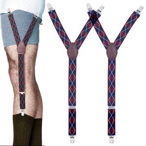 남성용 가터 셔츠는 잠금 클램프와 유니폼 셔츠용 조절 가능한 탄성 스트랩으로 미끄러지지 않습니다.