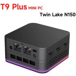 T9 Plus 인텔 셀러론 N150 쿼드 코어 미니 PC 16G DDR5 1TB SSD 윈도우 11 프로 듀얼 기가비트 이더넷 포트 3개 HDMI WIFI5 BT4.2 PDA
