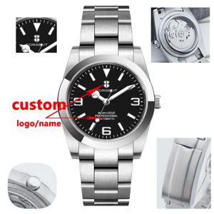 36/39mmcustom 새로운 디자인 핑크 블랙 다이얼 기계식 손목 시계 럭셔리 Corgeut 10BARS 사파이어 NH35 무브먼트 시계 남성용