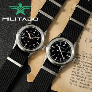 Militado ML14 36mm 시계 VH31 스윕 세컨드 쿼츠 무브먼트 시계 사파이어 크리스탈 슈퍼 루미 너스 BGW9 C3 100m 방수 시계