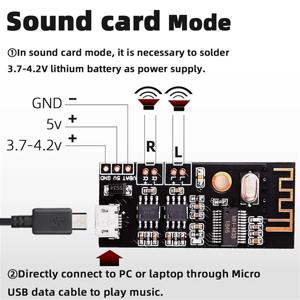 L72A-5X Bluetooth 증폭기 보드, 5W +5W 출력 전력, DC 3.7V-4.2V/5V 미니 Bluetooth 스피커 보드
