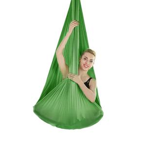 1.5mX2.8m 공중 요가 해먹 반중력 바디 빌딩 필라테스를위한 탄성 실크 요가 플라잉 스윙 Infoor Outdoor Fitness