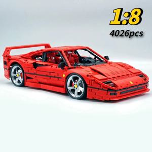 4026PCS 기술 LOX 에디션 F40 조립 MOC 140629 빌딩 블록 자동차 Supercar 모델 성인 높은 난이도 레이싱 장난감