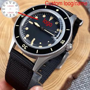 커스텀 20ATM 다이빙 빈티지 50파덤 탄도리오 40mm 사파이어 글라스 NH35 오토매틱 샌드블라스트 남성용 시계 야광 120클릭 베젤