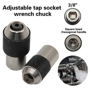 탭 힌지 핸드 3/8 연장 로드 소켓 클램프 헤드 M3-M12 조정 가능한 래칫 렌치 전동 공구 변환 액세서리