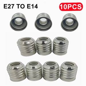 10PCS E27 To E14 철 램프 홀더 변환기 내화 소켓 베이스 변환기 전구 어댑터 변환 조명 액세서리
