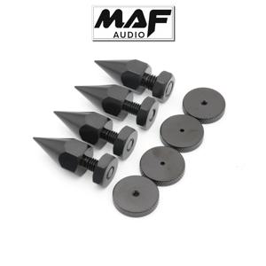 4세트 M6 M8 M10 스파이크 피트 콘 스탠드 베이스 스피커 아이솔레이션 패드 매트 풋 플로어 PC TV 모니터 서브우퍼 CD AMP 쇼크 프루프