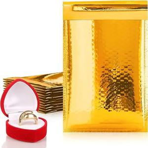 골든 버블 50개입 봉투 배송용 버블 메일러 패딩 포장 방수 포장 가방 두꺼운 우편 가방