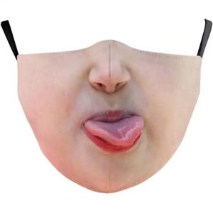 새로운 성인용 입 마스크 코믹한 프린트 코튼 블렌드 얼굴 표정 패션 페이스 쉴드 마스크 할로윈 용품