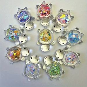 10개 야광 레진 거북이 피규어, 생동감 넘치는 다채로운 색상의 거북이 장식, 실내외 가정 및 정원용 미니어처 장식품