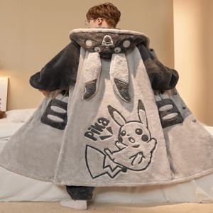 남성용 두꺼운 산호 플리스 수면 가운 루즈핏 겨울 스타일 큰 사이즈 목욕가운 세트 젊은 남성을 위한 편안한 홈웨어