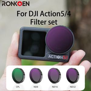 론코엔 ND CPL 필터 DJI 오스모 액션4/5프로 액션 카메라 액세서리 CPL ND8 ND16 ND32 렌즈 세트 알루미늄 합금 프레임