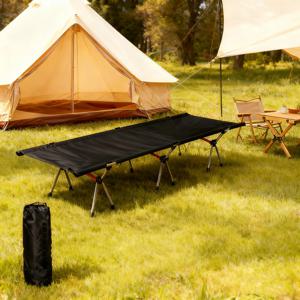 야외 접이식 캠핑 침대 1인용 간이침대 휴대용 접이식 수면 패드 하이킹 백패킹 피크닉 캠핑 간이침대 매트 야전침대