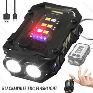 미니 COB 키체인 손전등, 클립형 충전식 EDC 토치 초소형 포켓 라이트 하이킹 캠핑 낚시 비상용 선물