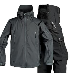 가을 남성 전술 작업복 다중 포켓 카고 바지 내구성 경량 방수 재킷 봄 야외 훈련복
