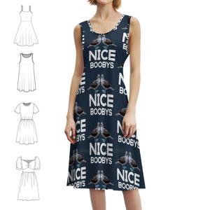 B는 블루 풋드 부비(Blue Footed Booby)를 의미합니다. 여성용 섹시한 휴가 드레스, 비치 파티, 생일 미니 드레스, 블루 풋드 부비, 부비 새, 이국적인 의상