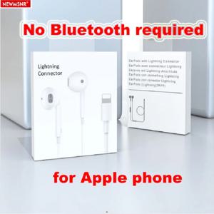 (블루투스 필요 없음) IOS 폰 11-17 Pro Max Mini X XS XR 7 8 6용 유선 이어폰, 삼성용 HIFI 사운드 헤드셋